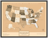Mapa Estados Unidos - Sepia