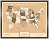 Mapa Estados Unidos - Sepia