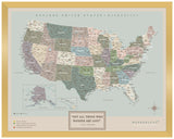 Mapa Estados Unidos - Serio
