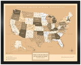 Mapa Estados Unidos - Sepia
