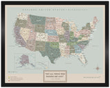 Mapa Estados Unidos - Serio