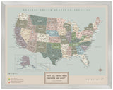Mapa Estados Unidos - Serio