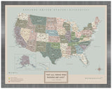 Mapa Estados Unidos - Serio
