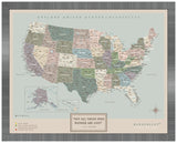 Mapa Estados Unidos - Serio