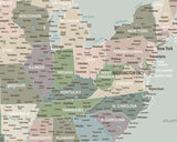 Mapa Estados Unidos - Serio