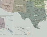 Mapa Estados Unidos - Serio