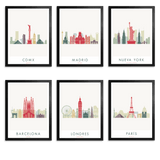 6 Prints Enmarcados - Wanderlust Maps