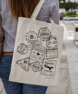 Tote Bag Pasaporte (diseño en negro)