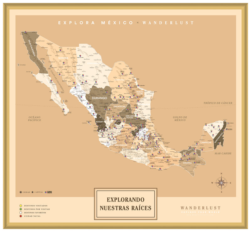 México Sepia - 2cm Dorado