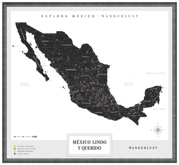 México B&N - 2cm Platino