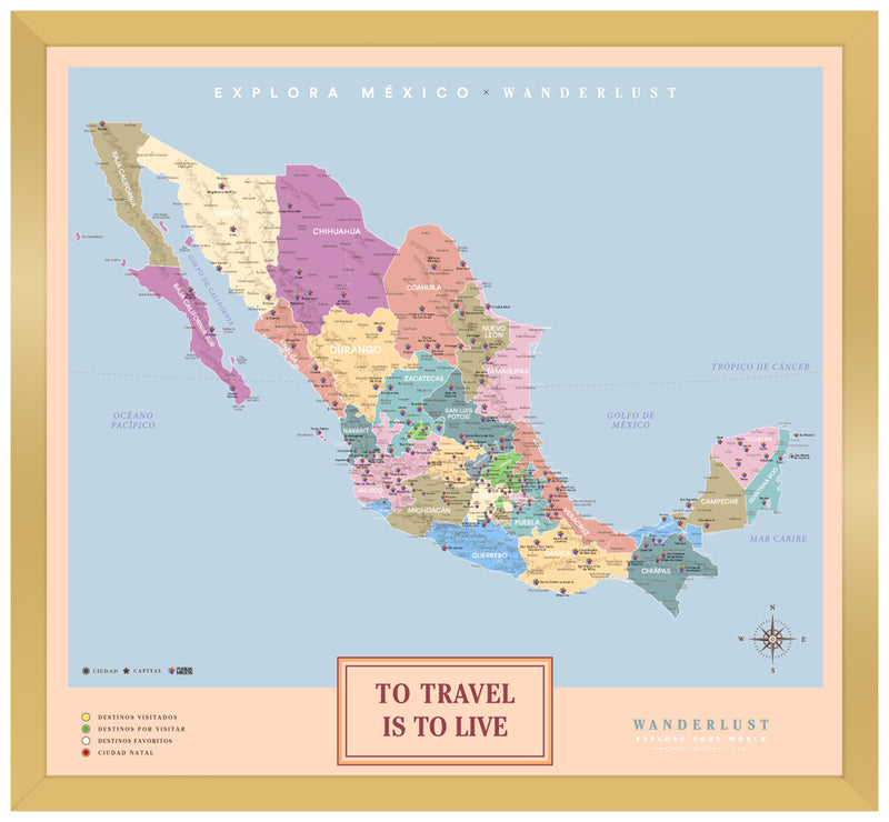 México Colorido - 3cm Dorado