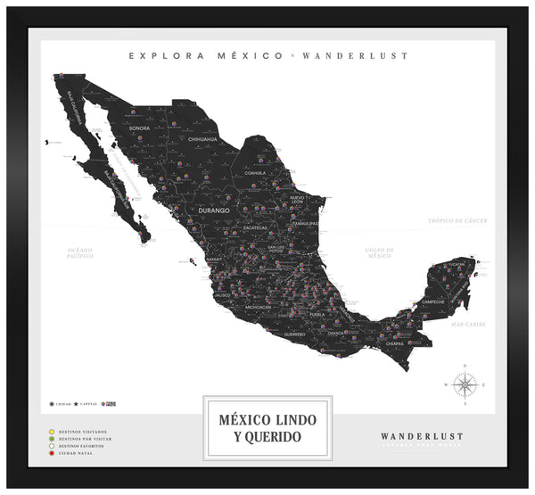 México B&N - 3cm Negro