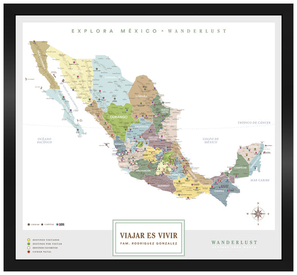 México Plata - 3cm Negro