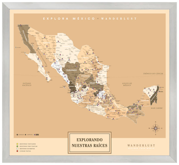 México Sepia - 3cm Plata