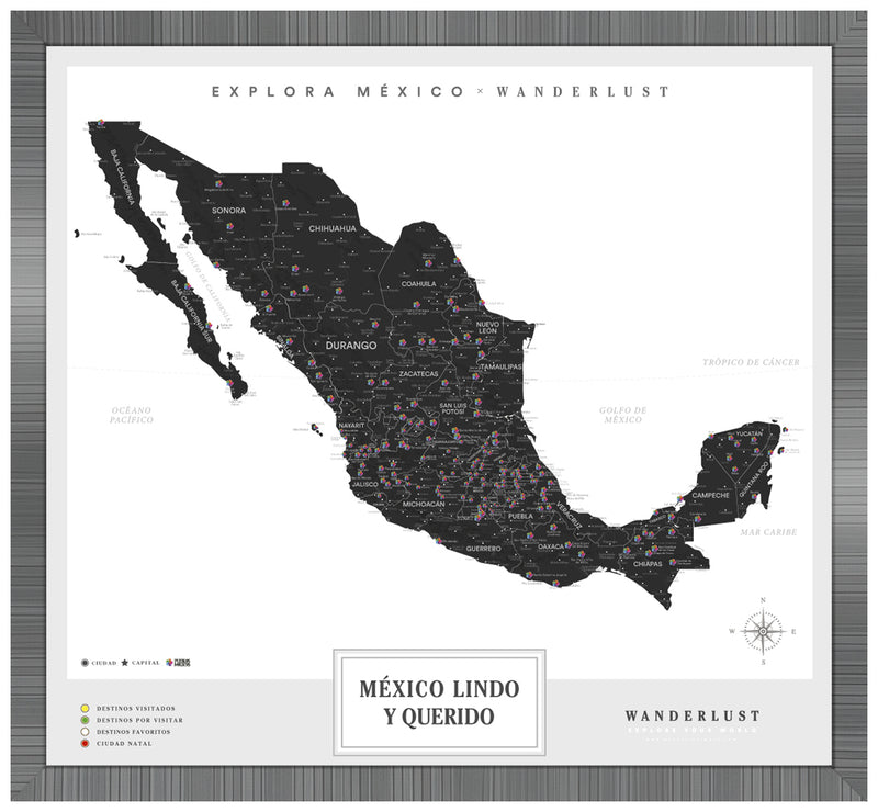 México B&N - 3cm Platino