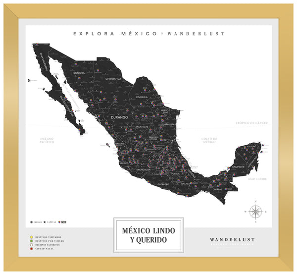 México B&N - 4cm Dorado