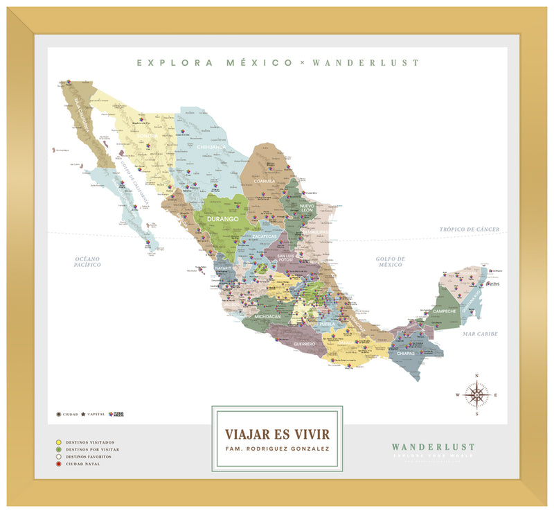 México Plata - 4cm Dorado