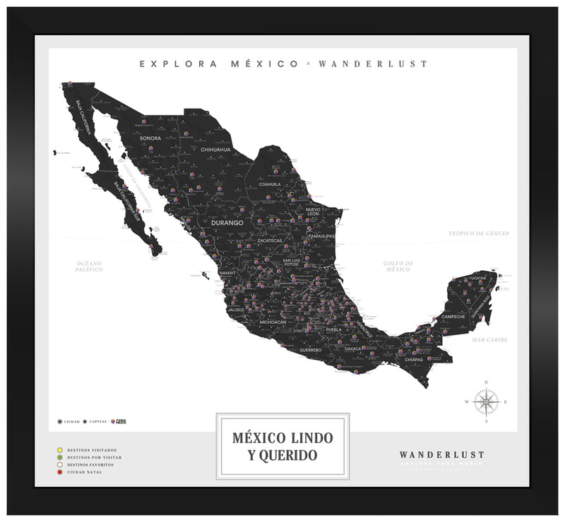 México B&N - 4cm Negro