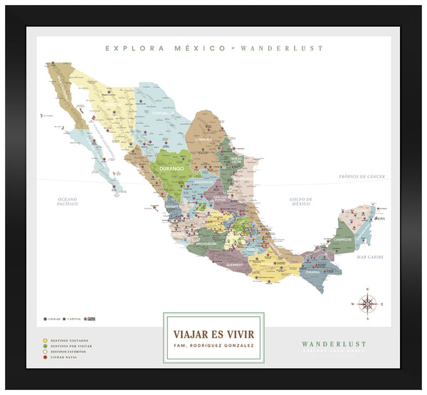 México Plata - 4cm Negro
