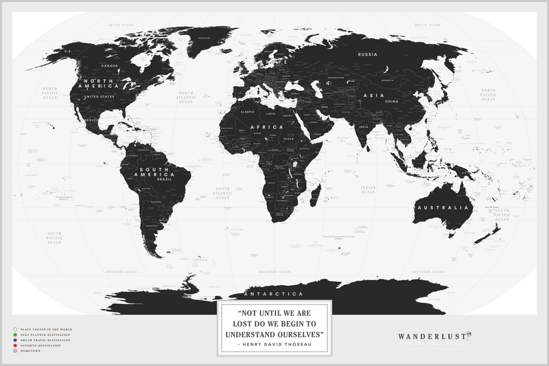 Mapa Poster - B&N