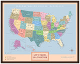 Mapa Estados Unidos - Colorido
