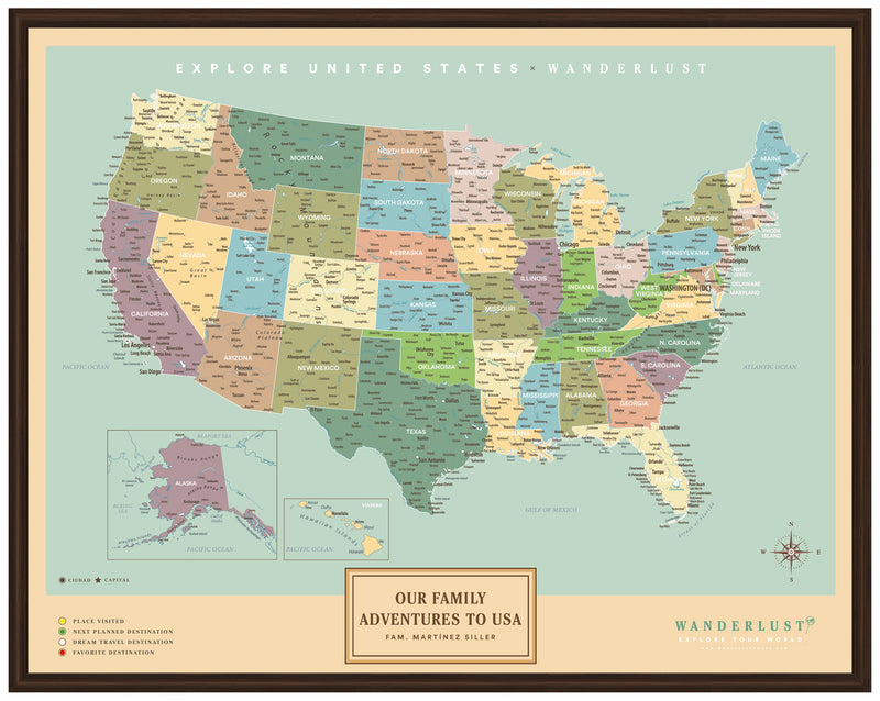 Mapa Estados Unidos - Original