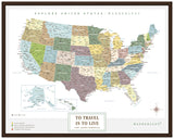Mapa Estados Unidos - Plata