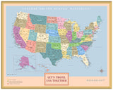 Mapa Estados Unidos - Colorido