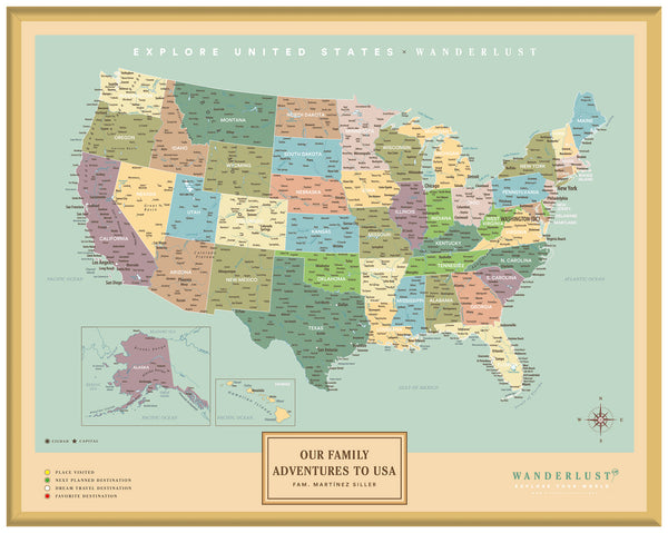 Mapa Estados Unidos - Original