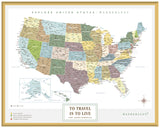 Mapa Estados Unidos - Plata