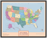 Mapa Estados Unidos - Colorido