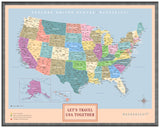 Mapa Estados Unidos - Colorido