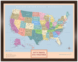 Mapa Estados Unidos - Colorido