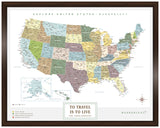 Mapa Estados Unidos - Plata