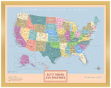 Mapa Estados Unidos - Colorido