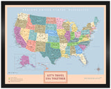 Mapa Estados Unidos - Colorido