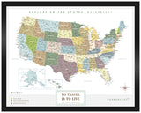 Mapa Estados Unidos - Plata