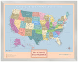 Mapa Estados Unidos - Colorido