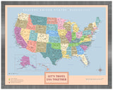 Mapa Estados Unidos - Colorido