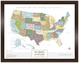 Mapa Estados Unidos - Plata