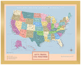 Mapa Estados Unidos - Colorido