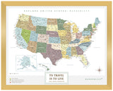 Mapa Estados Unidos - Plata