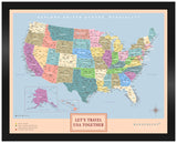Mapa Estados Unidos - Colorido