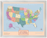 Mapa Estados Unidos - Colorido