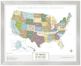 Mapa Estados Unidos - Plata