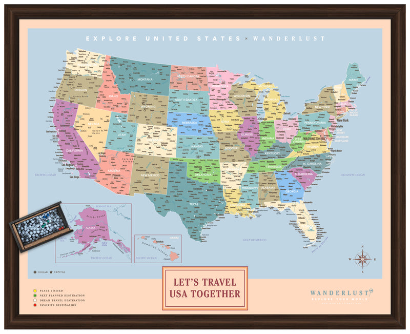 Estados Unidos Colorido (47x38cm)
