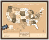 Estados Unidos Sepia (47x38cm)