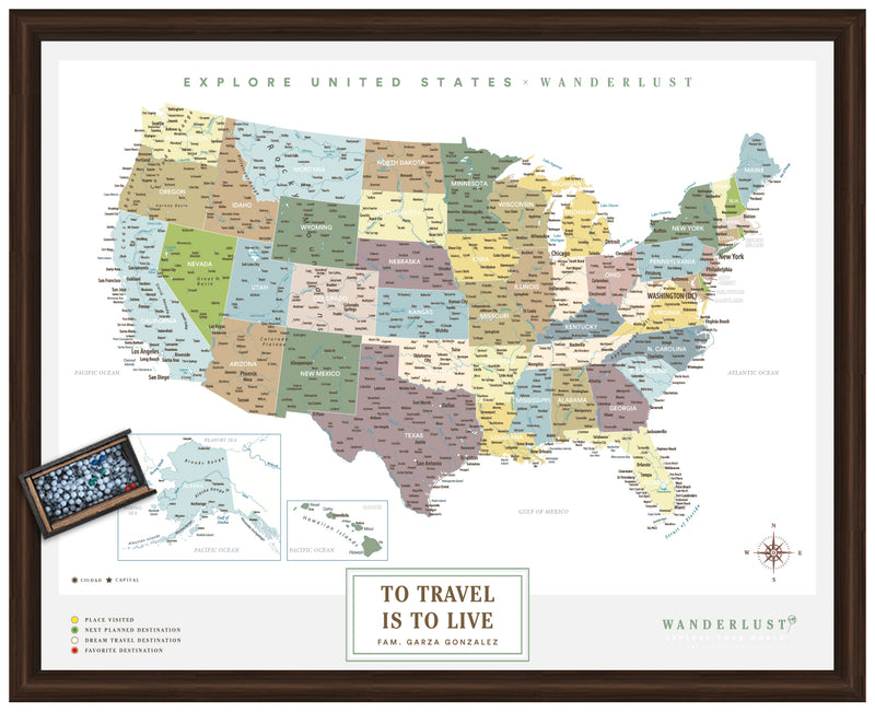 Estados Unidos Plata (47x38cm)