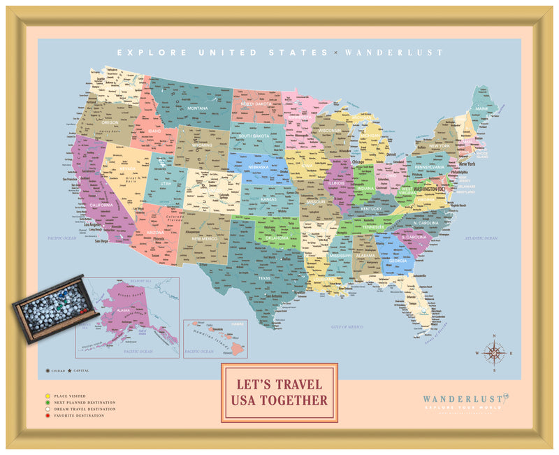 Estados Unidos Colorido (47x38cm)