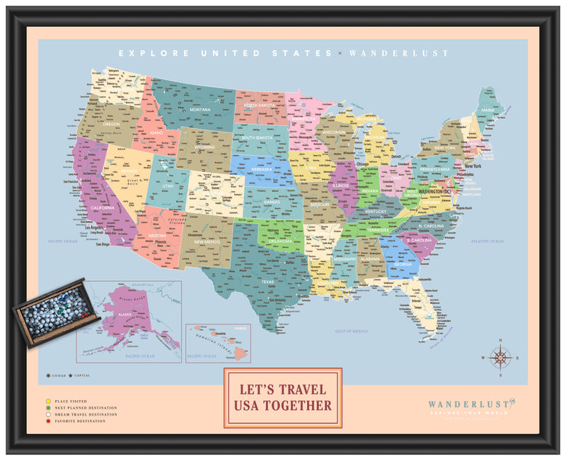 Estados Unidos Colorido (47x38cm)